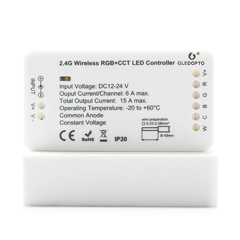 G светодиодный OPTO zigbeeZLL link умный комплект светодиодных лент rgbcct ZIGBEE контроллер для dc24vRGB+ CCT водонепроницаемый светильник для лент для работы с alexa