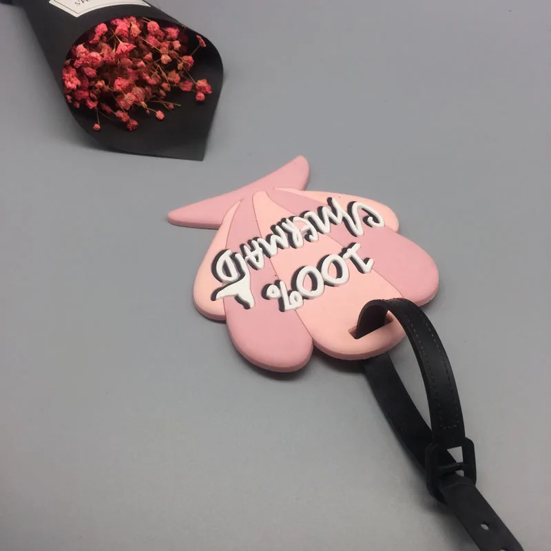

Fashion Shell Travel Accessories Silicone Luggage Tags Girl Suitcase ID Address Holder Baggage Boarding Tag Portable Label Bag