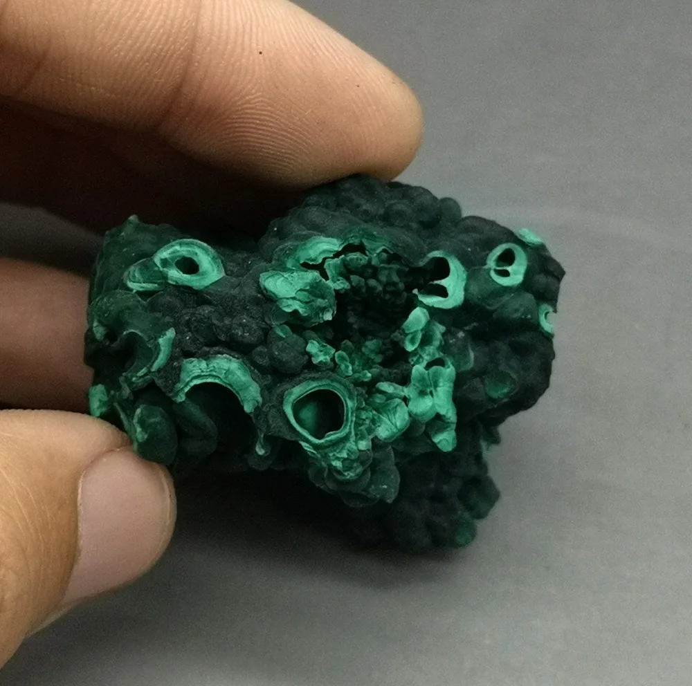 

63g Natural rare malachite mineral specimen green stone crystal teaching specimen collection from China