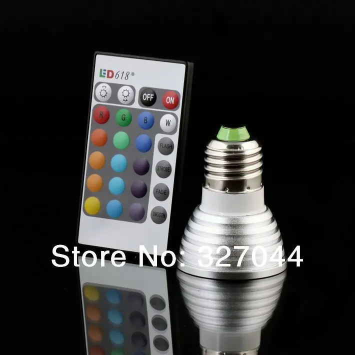 Светодиодный RGB светильник с пультом ДУ 85 265 в 110 В 240 16 цветов 3 Вт 100 шт./лот|colored led