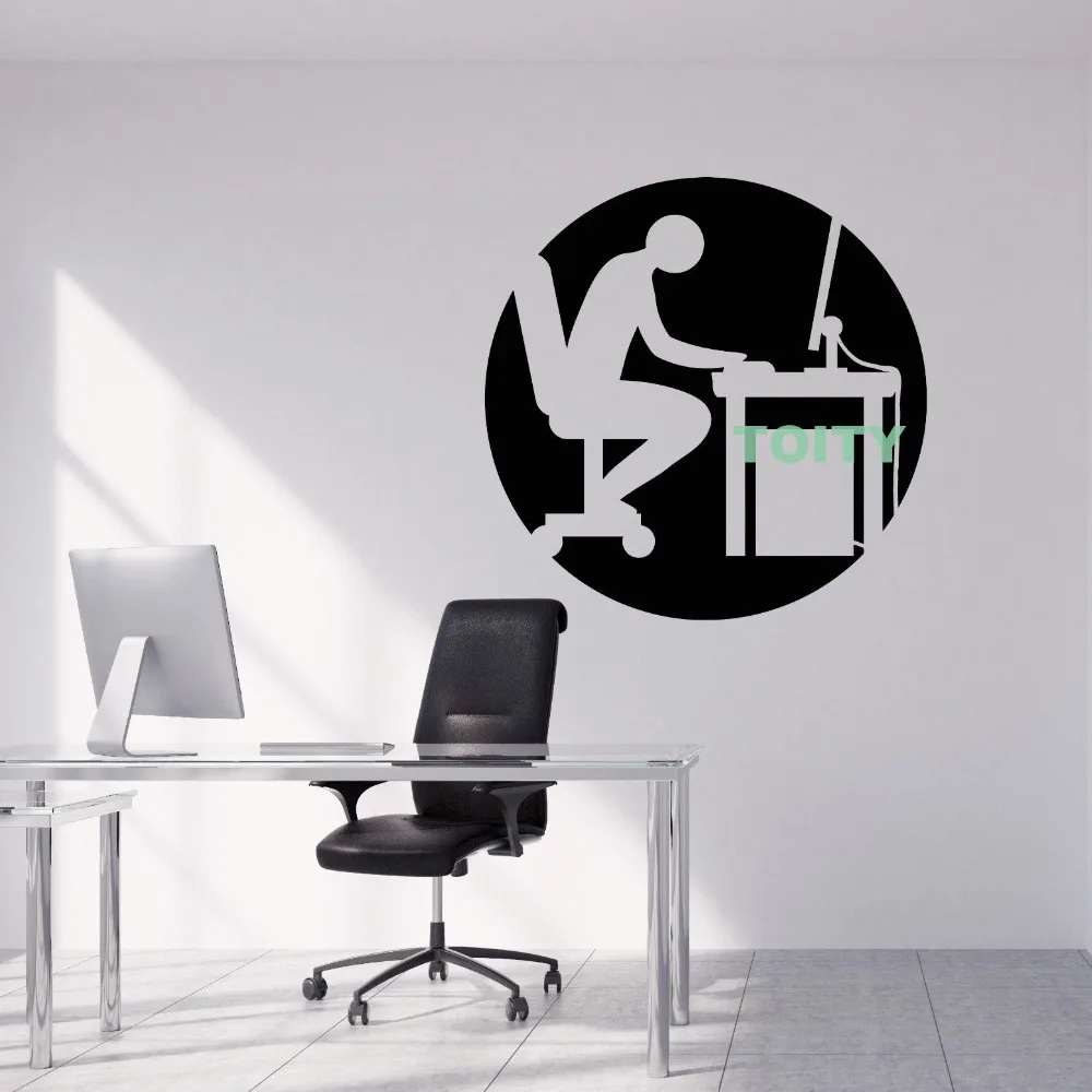 

Виниловая наклейка на стену в офисном стиле с изображением рабочих, художественный Декор для дома, офиса, общежития, гостиной, Детские фрески H57cm x W57cm