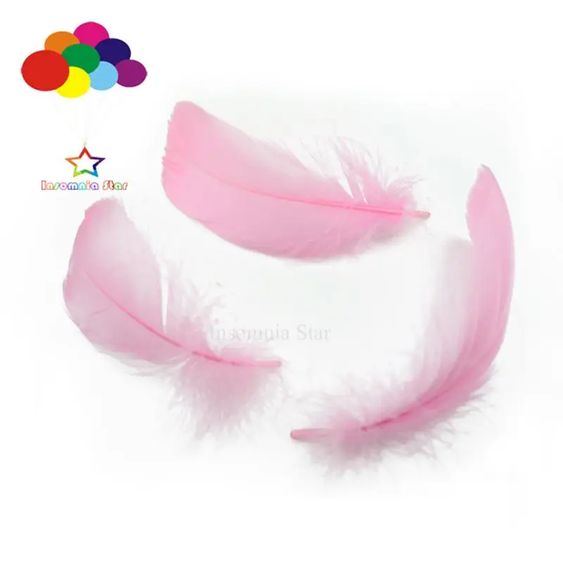 Pink Diy 100 шт./лот морской зеленый гусиное перо 4-7 см 1-2 дюймов сценический реквизит Ловец снов Карнавальная маска украшения - Цвет: Pink