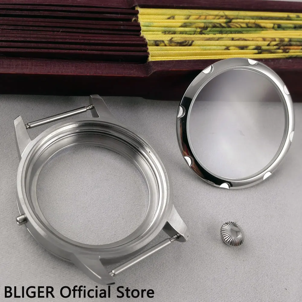 

BLIGER 44MM Stainless Steel Watch Case Fit For ETA 6497 6498 Hand Winding Movement C6
