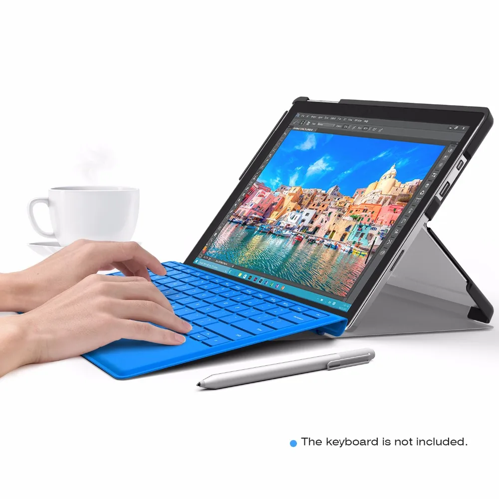Чехол MoKo для Microsoft Surface Pro 7 Smart Slim Shell легкий подставка 6 /Pro 2017(Pro 5)/ LTE|Чехлы планшетов