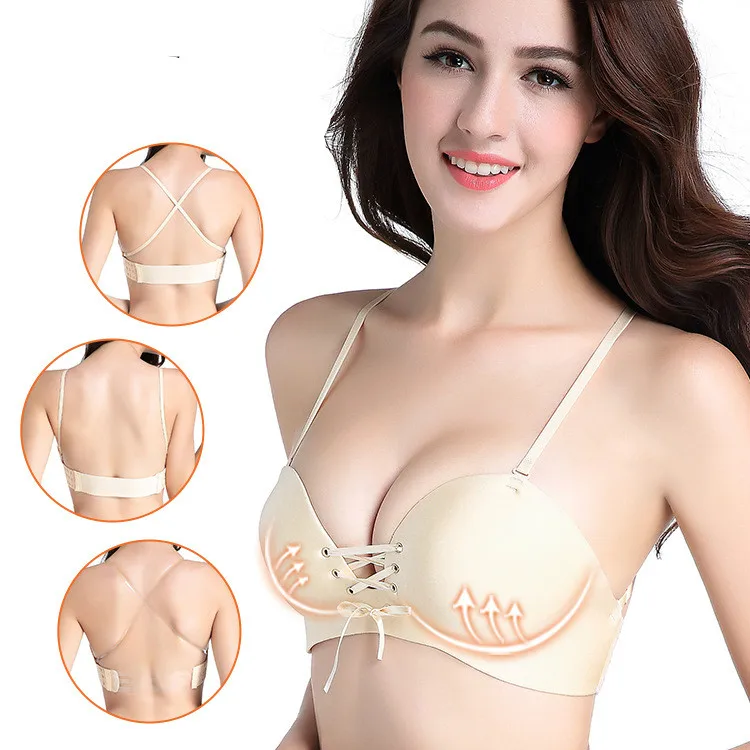 

Fashion Seamless LB Bra WirelessThick Adjusted Straps super Push Up Bra Women Underwear Women Palm Massage sexy Bra Lingerie