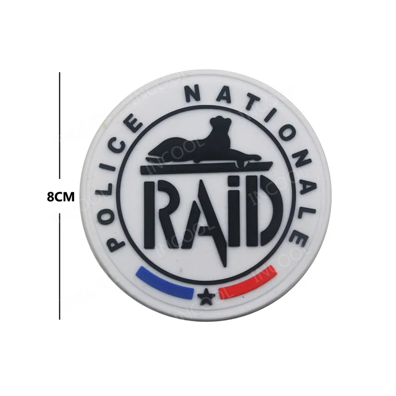 PVC French Итальянский Италия GIGN Франция Вышивка патч военный боевой патчи тактическая Боевая аппликация эмблем ПВХ резиновый вышитый значок - Цвет: PVC French