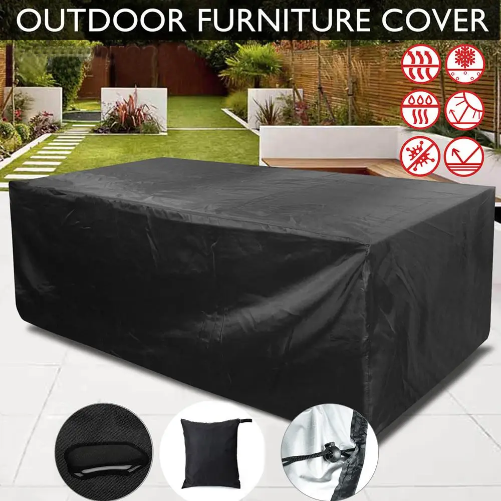 

Patio Cover Essort Large Capacity Outdoor Sectional Furniture Cover, Table and Chair Seat Lounge Porch Sofa Covers Waterproof D