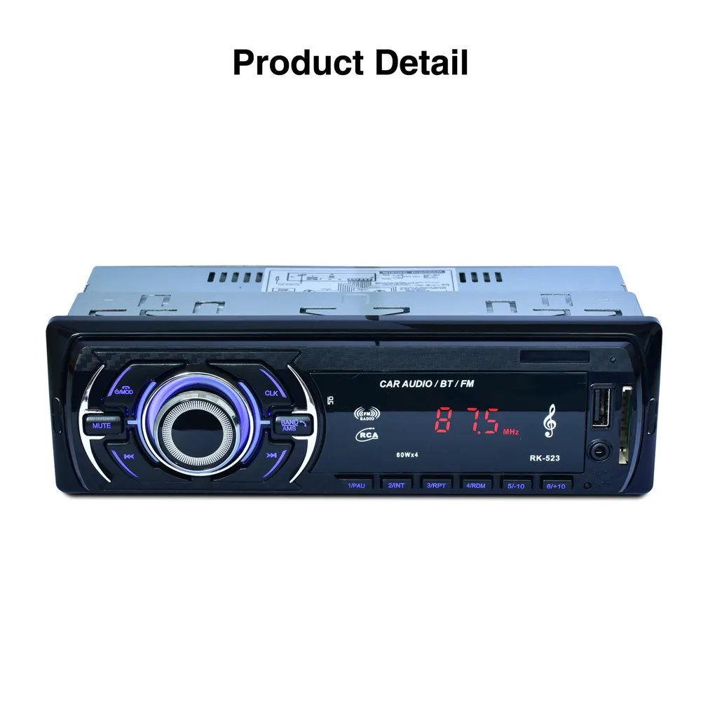 Bluetooth автомобильный аудио стерео FM DVD CD MP3 плеер приемник USB SD AUX вход PK-523 автомобильный комплект классический автомобильный стерео аудио