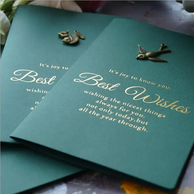 Металлический Подарочный конверт в стиле ретро 10 шт./лот открытка для дня