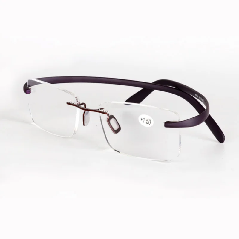 New reading glasses frameless ultralight elastic unisex metal welded resin lens TR90 leg diopter 1.0-3.5 | Аксессуары для одежды