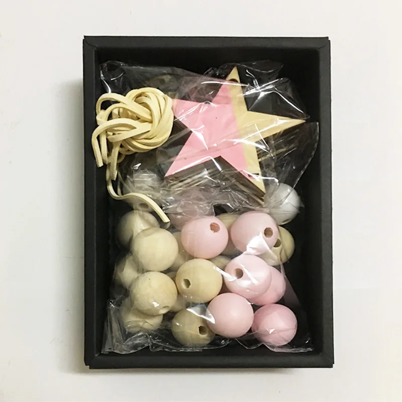 Скандинавские деревянные бусины со звездами подвесные баннеры для детской