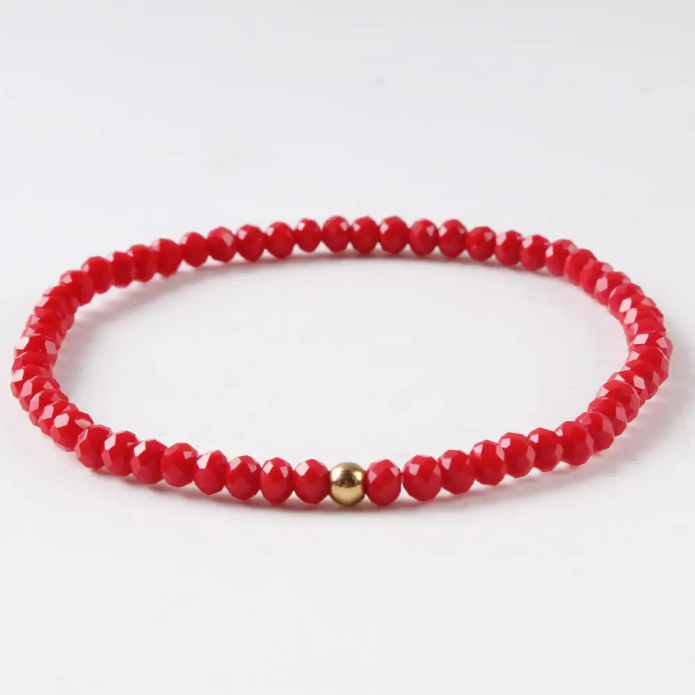 Женский браслет FFWFF простой ручной работы из нержавеющей стали с цветным стеклом