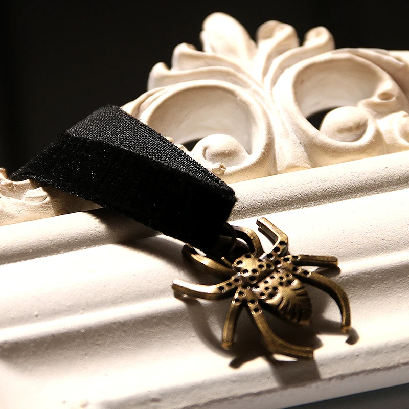 Женское бархатное ожерелье чокер с подвеской в виде паука|fashion necklace|necklace fashionnecklace