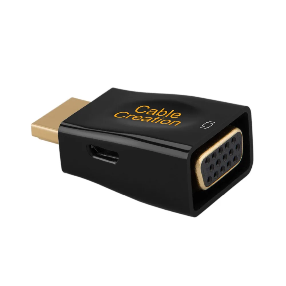 HDMI к VGA адаптер кабель позолоченный HDTV конвертер мужчин и женщин поддержка 1080P
