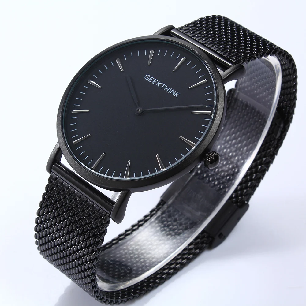 

Top Brand Luxury Quartz watch Casual men Dress Rose Gold Japan quartz-watch stainless steel Mesh strap ultra thin clock male New