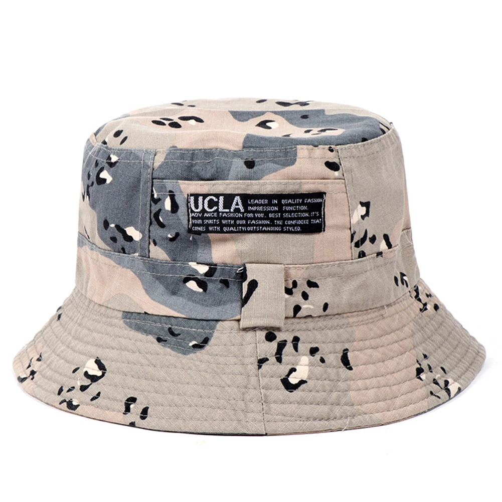 Blue Camouflage Летняя одноцветная Панама Шляпы затенение плоская кепка s наружная Рыбацкая солнцезащитная Кепка с буквенным принтом парусиновая шляпа от солнца - Цвет: Blue Camouflage
