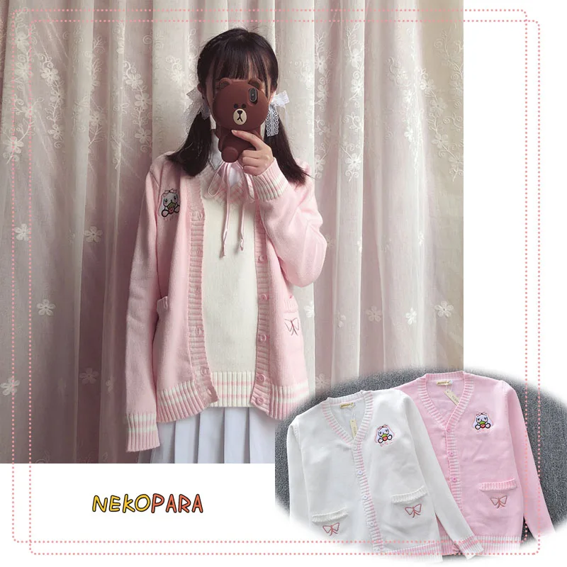 Милая японская школьная форма Стиль свитер JK с длинным рукавом сексуальное