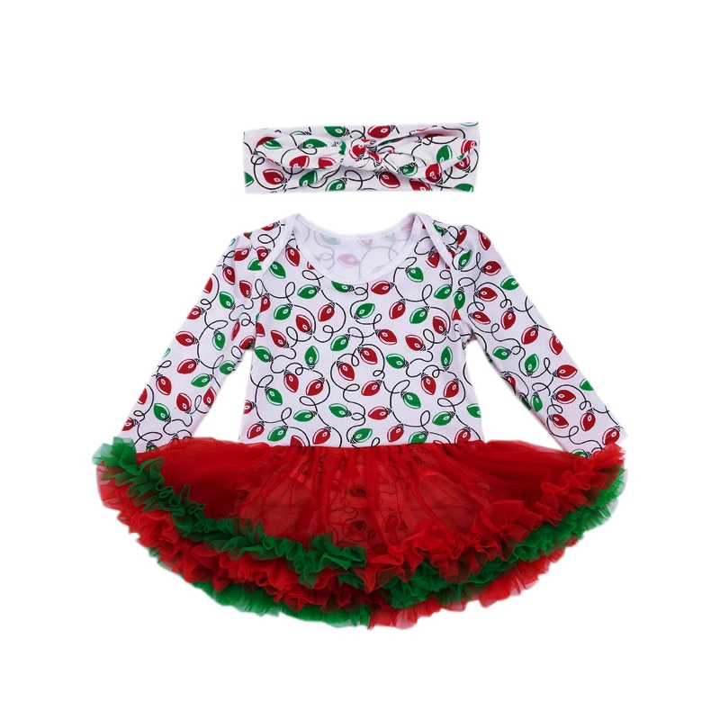 First Christmas For Baby Girl Clothing Sets Romper Tutu Dress Newborn Costumes Jumpsuit Outfits Short Sleeve Party | Детская одежда и