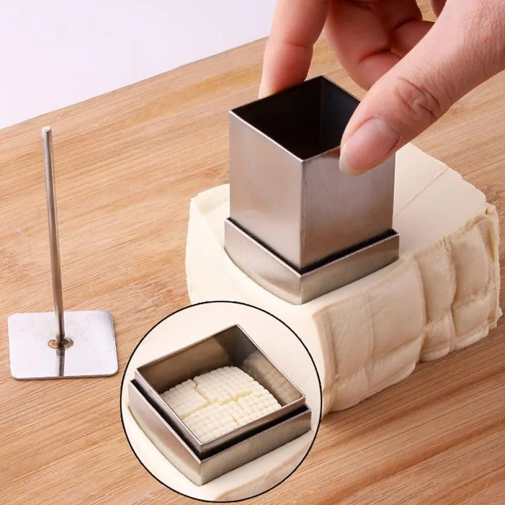 1 набор из нержавеющей стали DIY тофу измельчение форма хризантемы нож слайсер