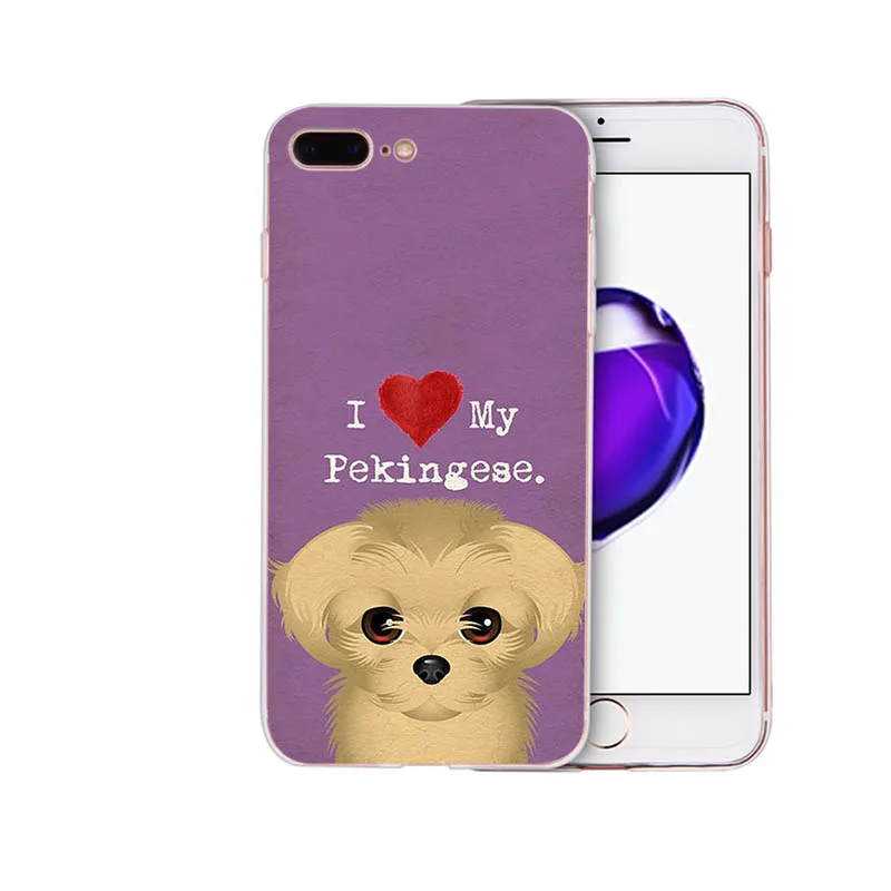 IMIDO I Love My Dog ТПУ Черный чехол для телефона Iphone 6 6S 6PLUS PLUS 7 8 7PLUS 8PLUS X XS XR XSMAX 5 5S SE |