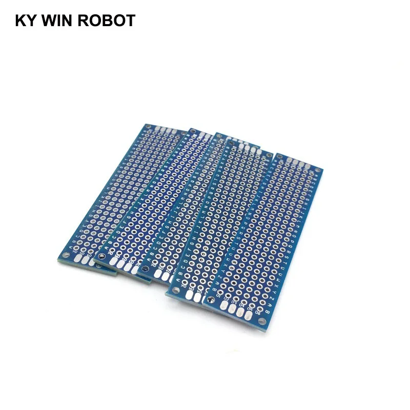5 шт. 2x8 см 20x80 мм синий двухсторонний Прототип PCB Универсальный печатная плата для Arduino
