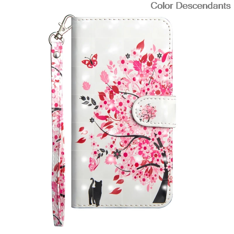 Чехол-книжка 3D с кошкой и деревом для Nokia 6 2017 TA-1033 TA-1025 TA-1021 кожаный чехол-бумажник