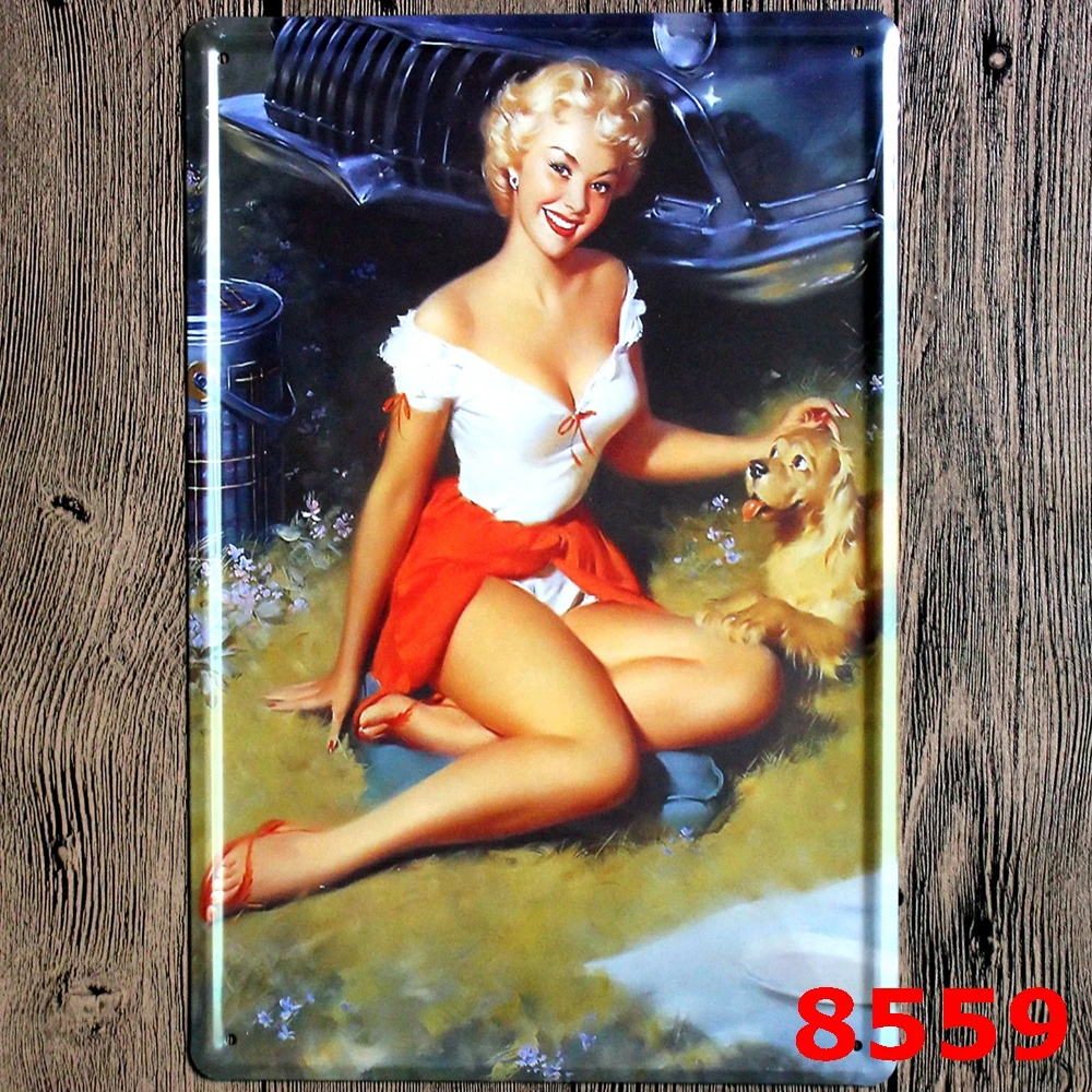 Табличка с логотипом PINUP винтажная металлическая настенная наклейка железная