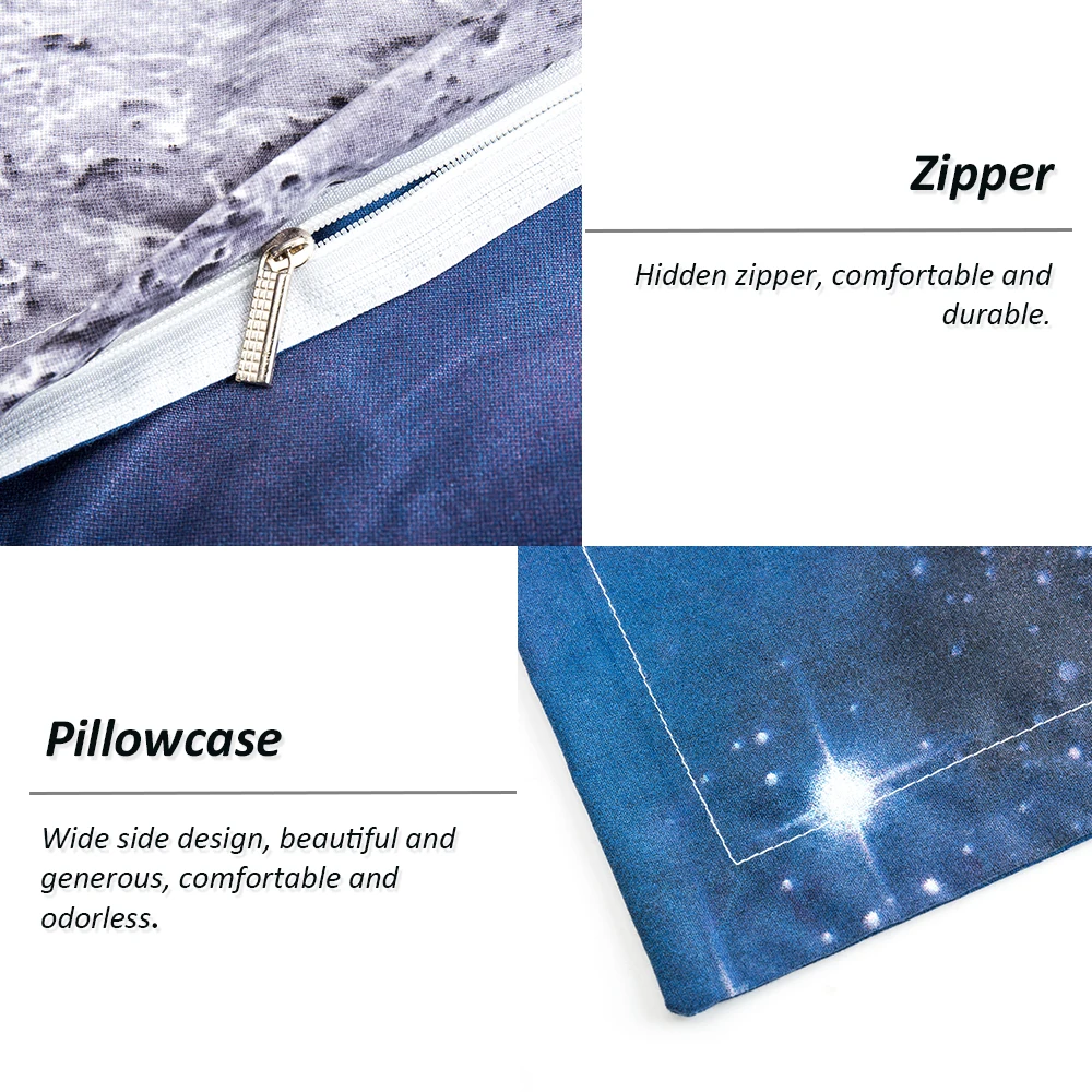 3D комплекты постельного белья набор с космическим пространством Galaxy