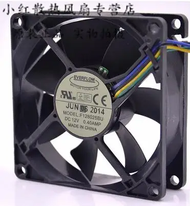 F128025BU 12V 0.40A 8 см 8025 4 линии ШИМ большой объем воздуха контроль температуры