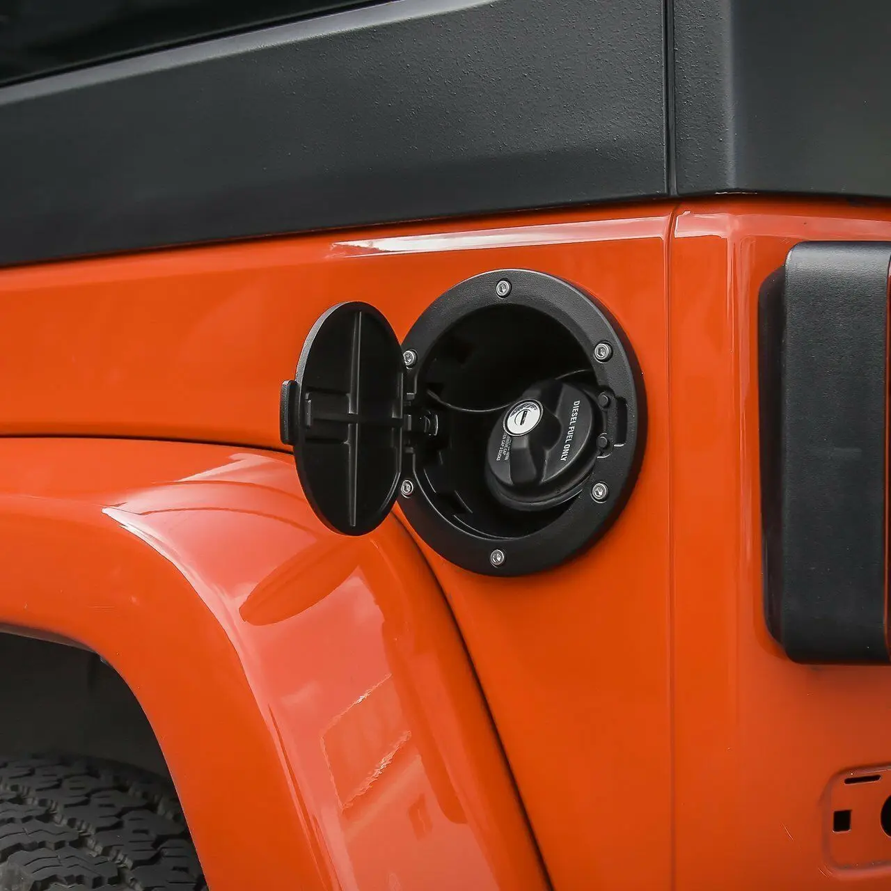 1x матовый топливный наполнитель крышка двери бензобака для 2007 + Jeep Wrangler JK 2/4
