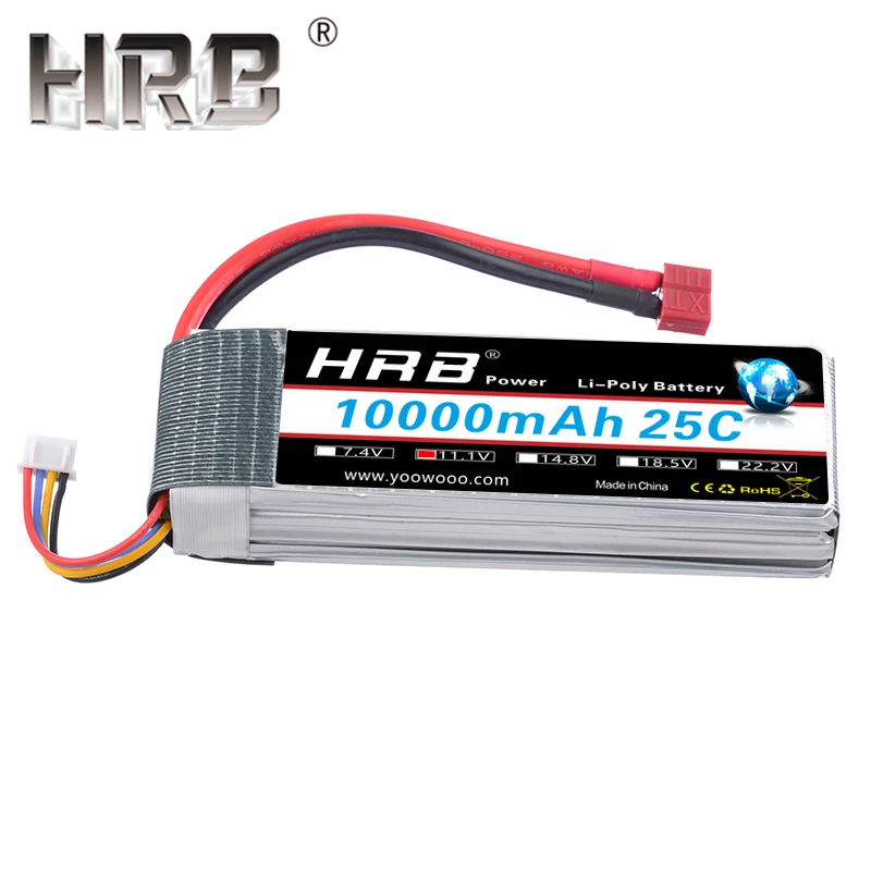 HRB 10000mAh 14,8 V Lipo батарея 7,4 V 11,1 V T Deans 18,5 V 22,2 V 25C Квадрокоптер самолет грузовик Автомобили RC запчасти 2S 4S 5S 6S 3S AKKU