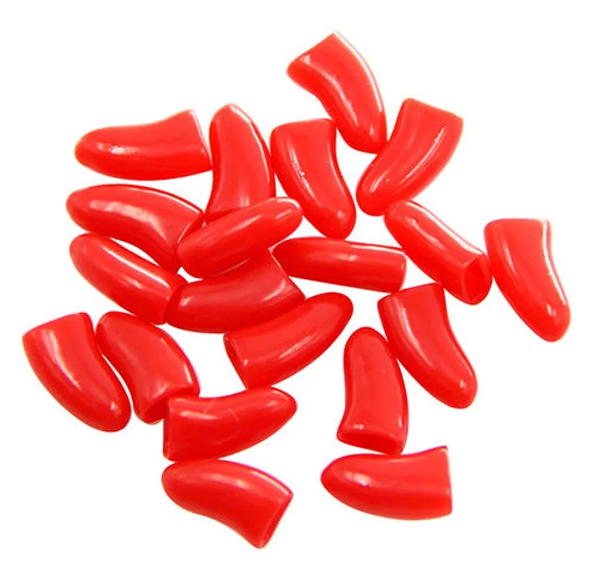 Хит продаж 20 шт. чехлы для когтей собак и кошек колпачки лап клей защита