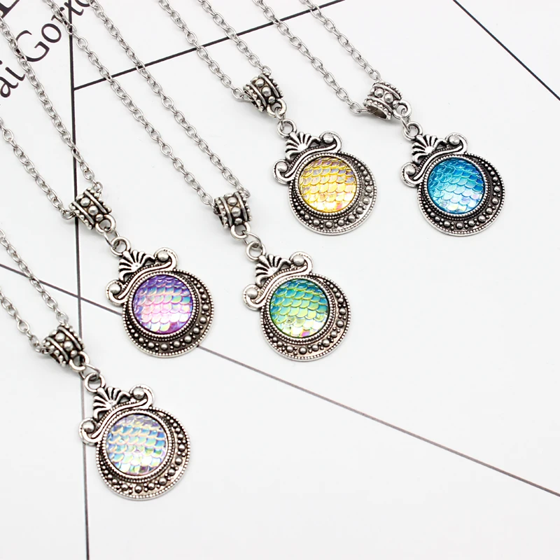 Модное романтическое ожерелье в виде морской рыбьей чешуи мечты чокер для