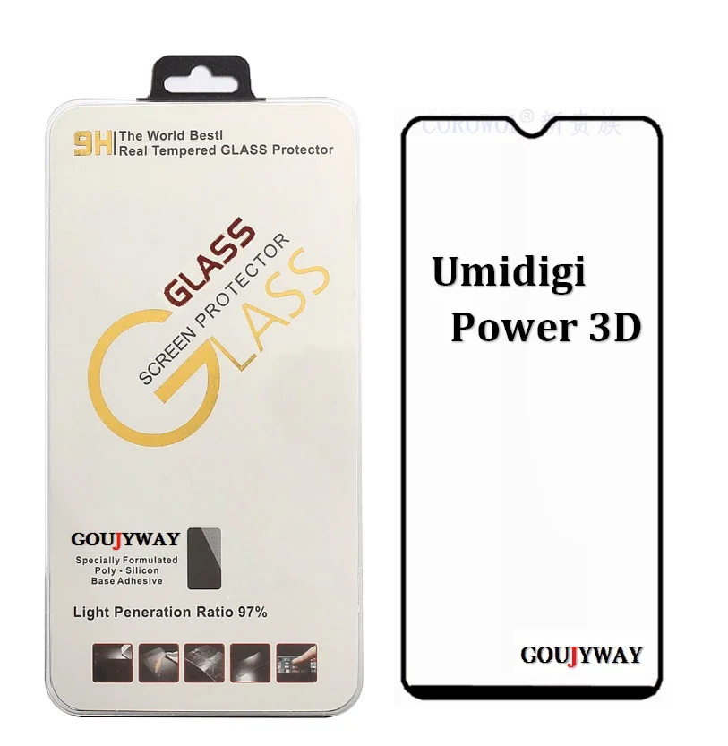 9 H полное покрытие закаленное Стекло для UMIDIGI силовой экран протектор мощность 6 3