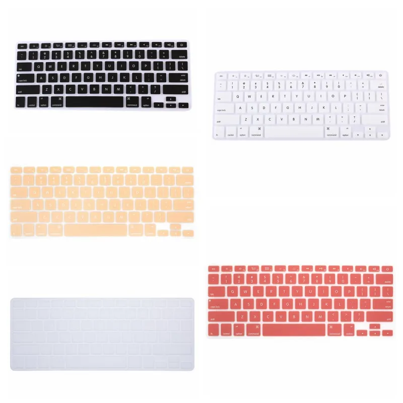 Разноцветные силиконовые ноутбук покрытие для клавиатуры пленка Apple Macbook Air 13