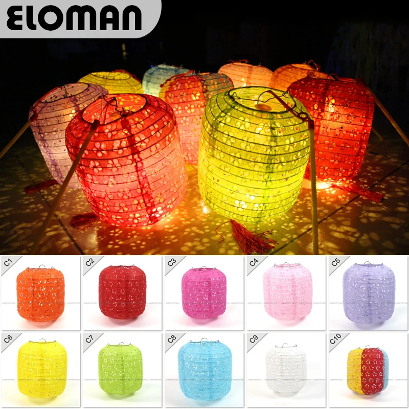 ELOMAN2018 Китайский бумажный фонарь полая Праздничная посуда день рождения свадьба