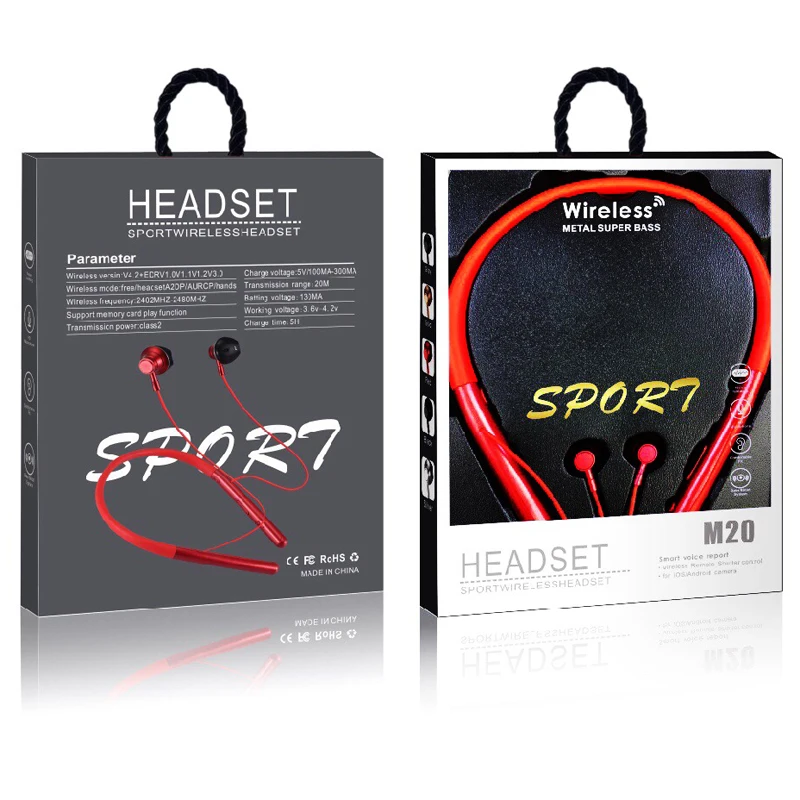 NEW Wireless Bluetooth Earphone Active Noise Cancelling Sports Stereo Headset V5.0 Neckband Headphone with Mic PK i7s | Электроника