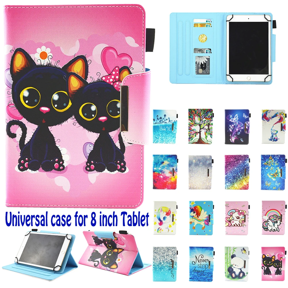 

Универсальный чехол для планшета 8 дюймов, чехол-книжка, защитная подставка для тачскрина, планшета ASUS, Acer, Lenovo, визуальный Land NuVision, RCA