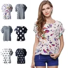 Летние женские рубашки, шифоновая блузка с принтом, футболка с коротким рукавом, женские свободные повседневные топы для девочек, LXH