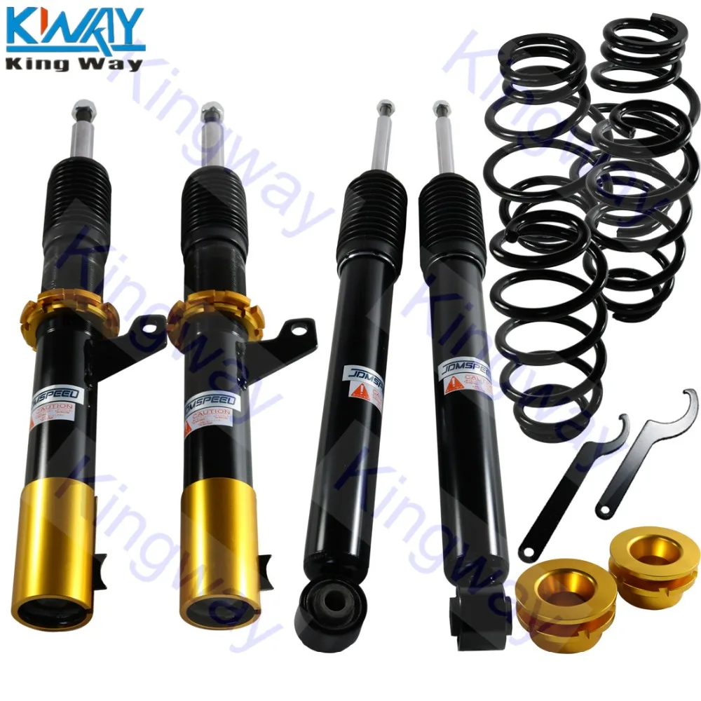 King Way-золото Красный Coilover подвеска опускание для VW Golf тигуан Жук CC GTI R Jetta MK5 MK6