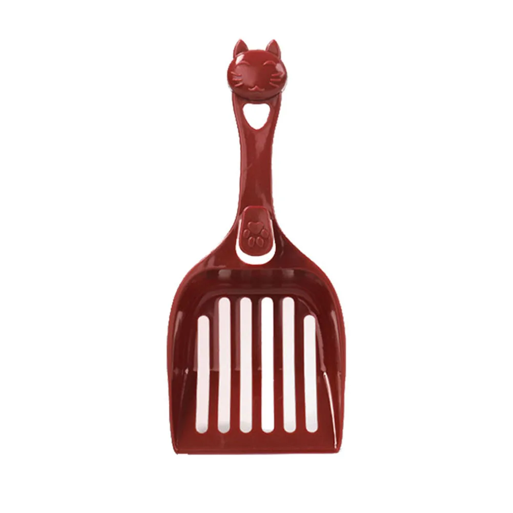 Wine red 1 шт., лопата для кошачьего туалета, совок, песок, совок для отходов, инструмент для прочных уборок, Лучшая цена - Цвет: Wine red