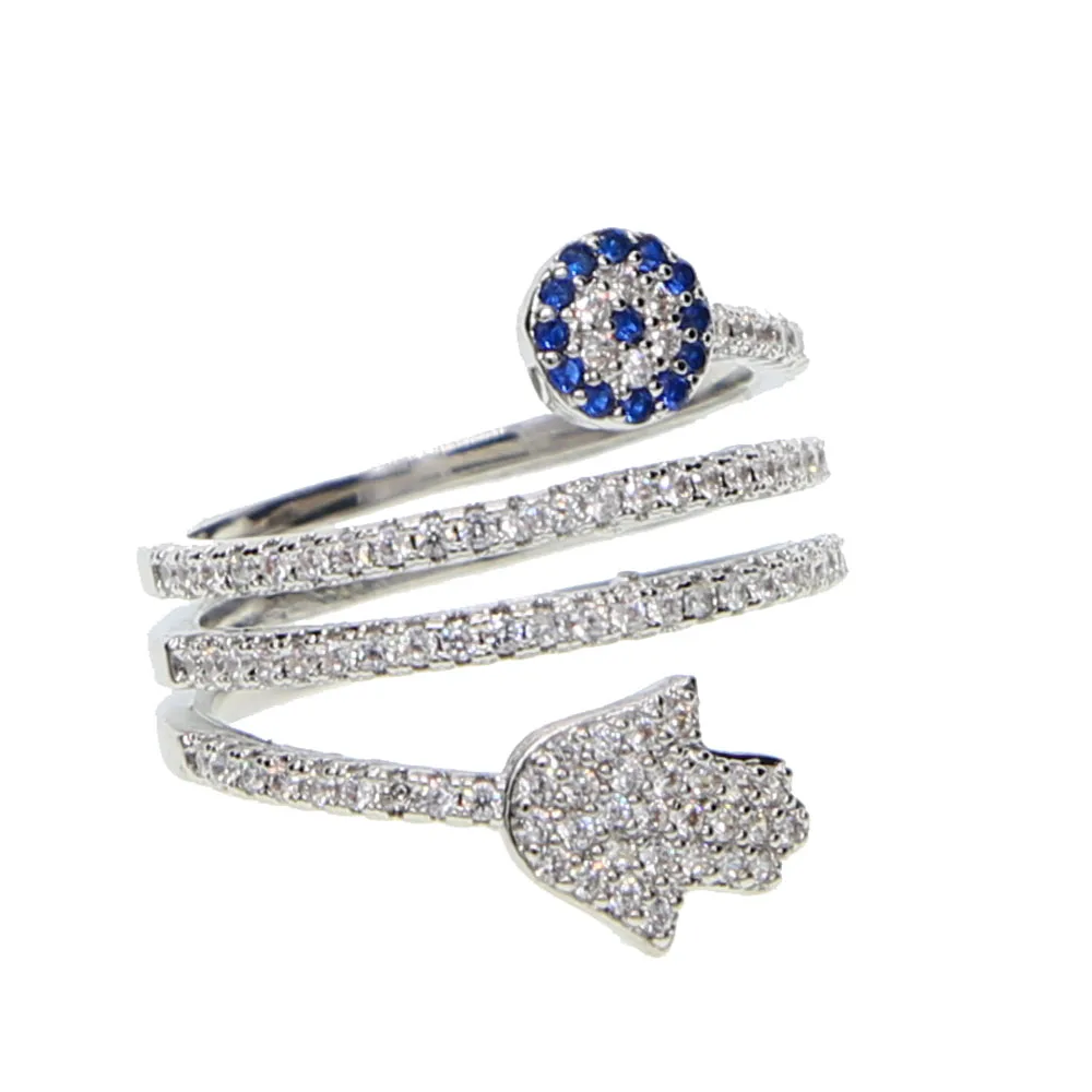 Женские кольца нежный серебристый блестящий цвет сверкающий тусклый cz Сглаз