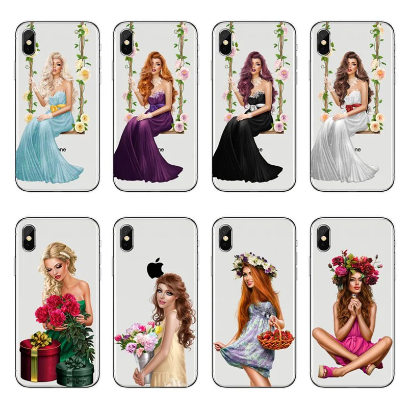 Модный женский Мягкий ТПУ чехол с цветами для iPhone X XSMAX 8 7 6 6s Plus 5 5S SE