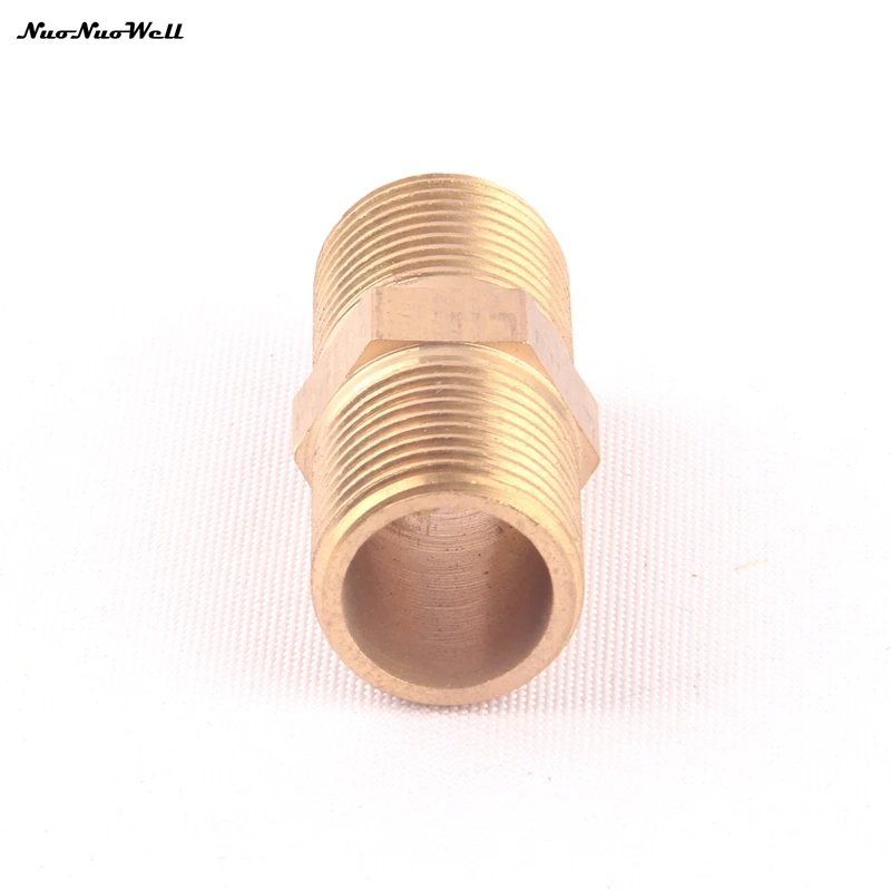 

50mm(1.95") Long 1/2 Inch Copper Pressure Male Adapter Copper Nipple Extended Length Connector Garden Irrigation Pipe Fittings