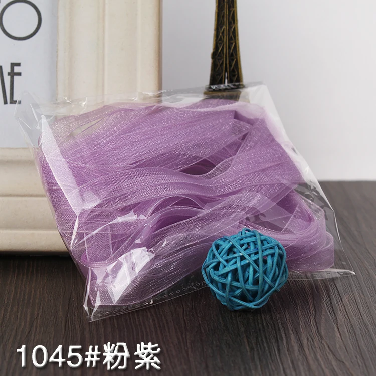 pink purple 10 мм органза лента подарочная упаковка «сделай сам» ремесло декоративные ленты для пошива швейных изделий Бант Лента Свадебная вечеринка украшения 10 м - Цвет: pink purple