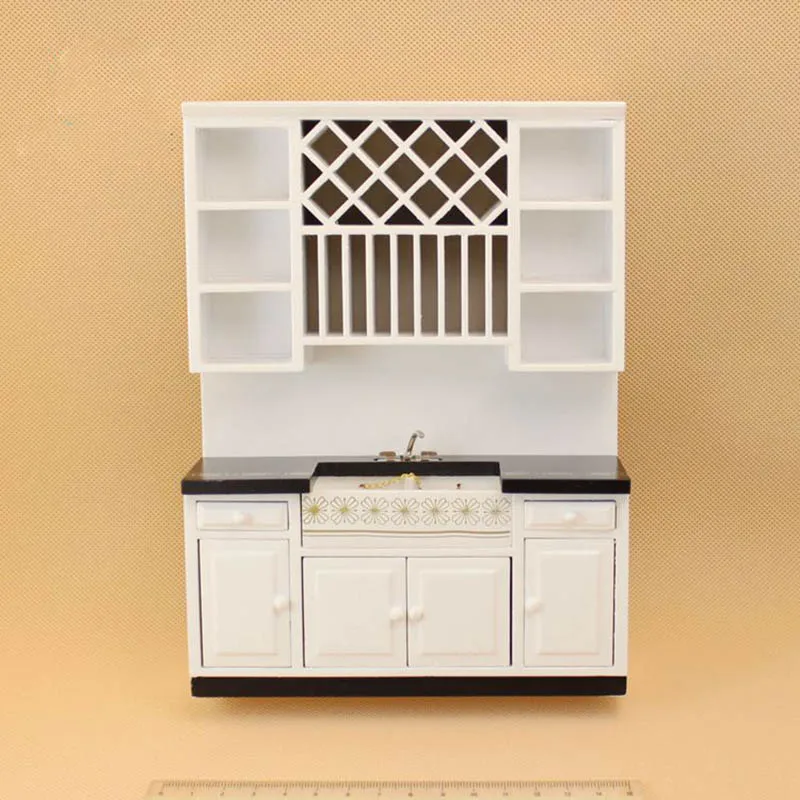 Мебель для кукольного домика 1:12 игрушка кукол Деревянные белые миниатюрные