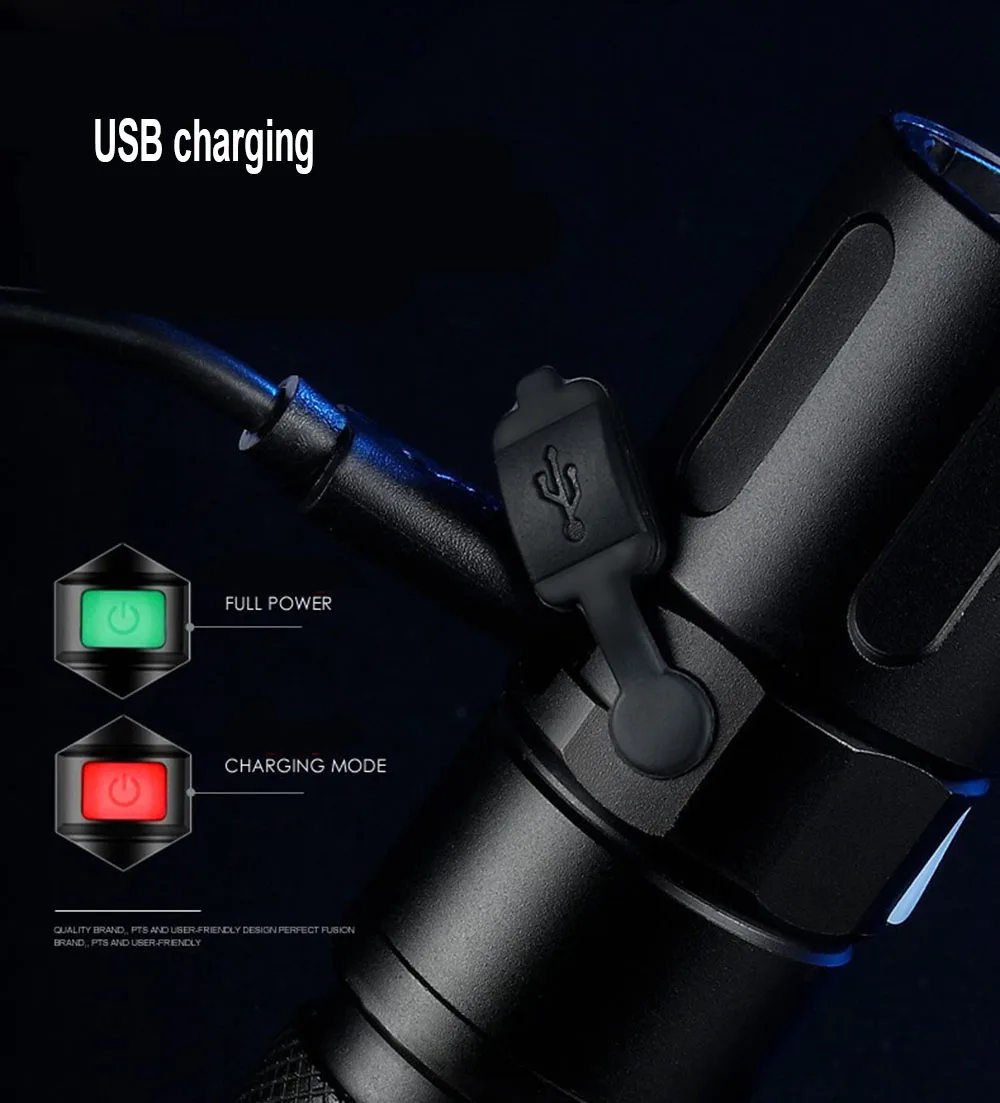 Светодиодный фонарик, фонарь, Micro USB, перезаряжаемый Фокусировочный тактический фонарь CREE T6, светодиодный, 1200 люмен, 5 режимов, фонарь для кемпинга