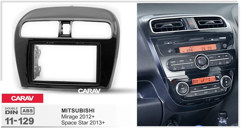Радио фасции Для MITSUBISHI Mirage 2012+ Космическая Звезда 2013+ двойной Din Радио DVD стерео CD панель тире крепление CARAV 11-129
