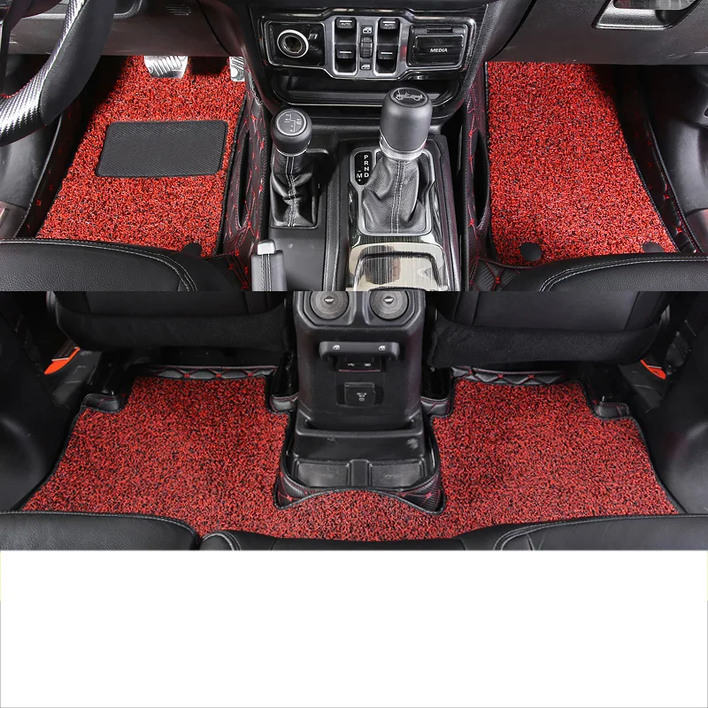 Lsrtw2017 волокна кожи провода петли салона автомобиля коврик для jeep wrangler JL - Название цвета: type 5