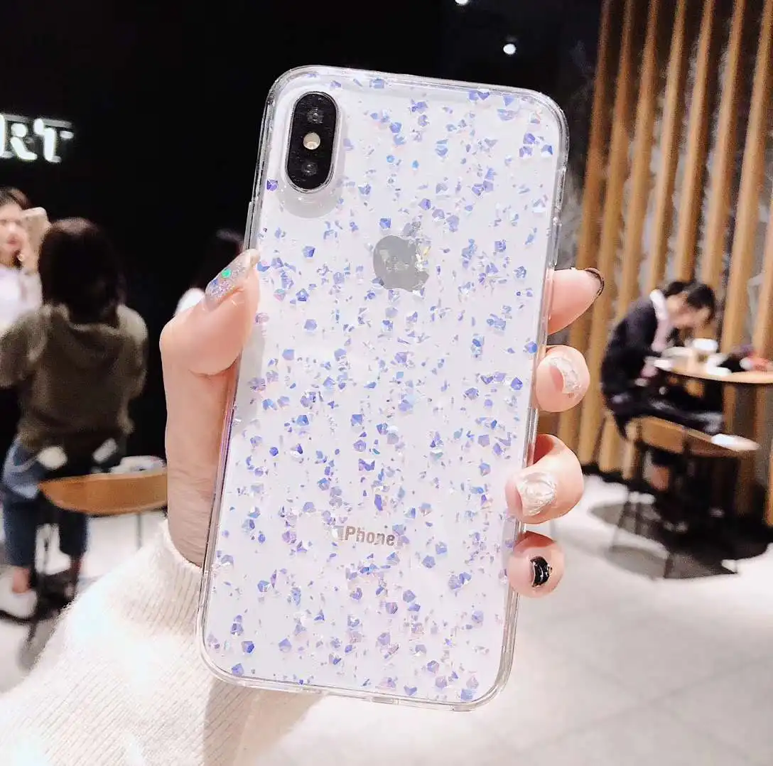 Блестящий Алмазный текстурный защитный чехол из ТПУ для iphone XS максимальный